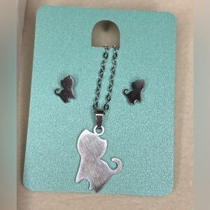 🎉 2/$20❕ Stainless Steel Set-Silver (Cat)